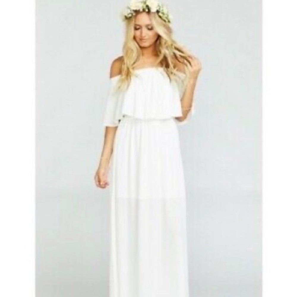 Show me your mumu hacienda maxi dress white cloud